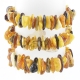 Baltic amber chips mix bracelet